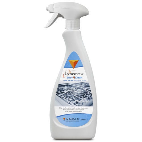 Detergente enzimatico - Lysonox® Enzy4Clean - ADRANOX - schiumogeno / in schiuma / 750 ml