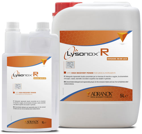 Detergente rigenerante - Lysonox® R - ADRANOX - all'acido / liquido / 5000 ml