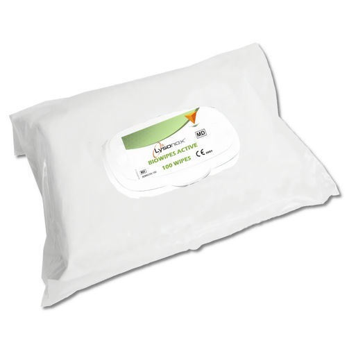 Salvietta detergente per dispositivi medici - Lysonox® BIOWIPES ACTIVE - ADRANOX - 100 pezzi