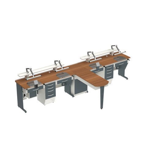 Postazione di lavoro per laboratorio odontotecnico didattica - TWM - Kartal Dental - con ripiani / con illuminazione / con cassetti
