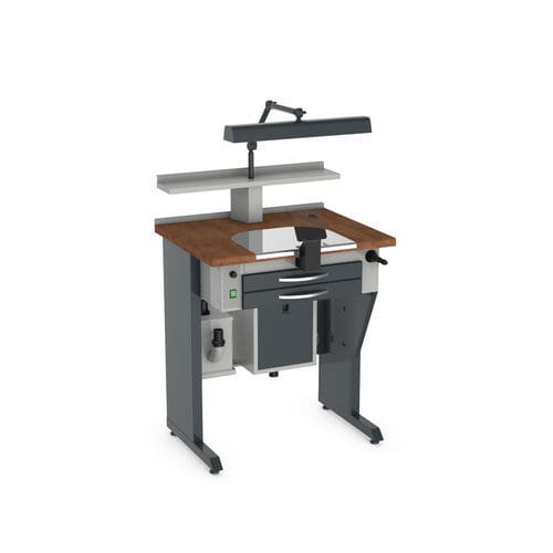 Postazione di lavoro per laboratorio odontotecnico con illuminazione - TW1-MINI - Kartal Dental - con cassetti / ad isola
