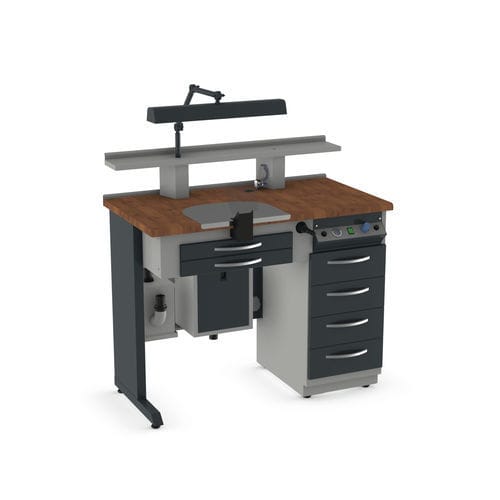 Postazione di lavoro per laboratorio odontotecnico didattica - TWH - Kartal Dental - con ripiani / con illuminazione / con cassetti