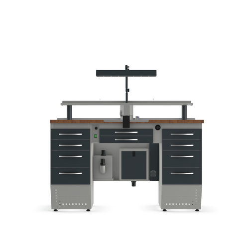 Postazione di lavoro per laboratorio odontotecnico didattica - TW1C - Kartal Dental - con ripiani / con illuminazione / con cassetti