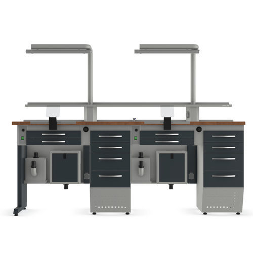 Postazione di lavoro per laboratorio odontotecnico didattica - TW3 - Kartal Dental - con ripiani / con illuminazione / con cassetti