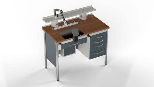 Postazione di lavoro per laboratorio odontotecnico didattica - CR1 - Kartal Dental - con ripiani / con illuminazione / con cassetti