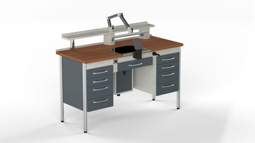 Postazione di lavoro per laboratorio odontotecnico didattica - CR2 - Kartal Dental - con ripiani / con illuminazione / con cassetti
