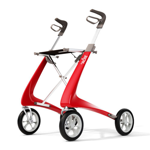 Deambulatore rollator a 4 ruote - byACRE - telaio in fibra di carbonio / con sedile / pieghevole