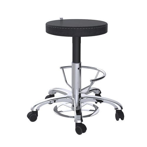 Sgabello chirurgico - OSS249 - Proxenon - con rotelle / quadrato / nero
