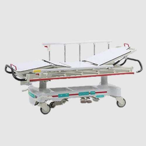 Barella con carrello di emergenza - IMED5603 - imedfurns Private Limited - manuale / ad altezza regolabile / Trendelenburg
