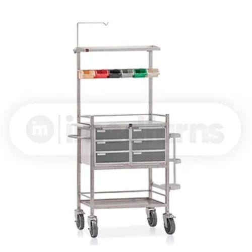 Carrello di emergenza - IMED5606 - imedfurns Private Limited - per dispositivi medici / in acciaio inossidabile / in plastica