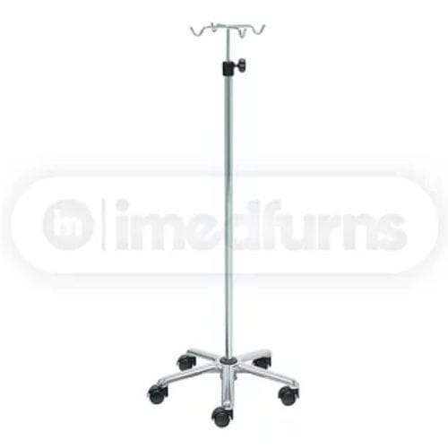 Asta portaflebo con rotelle - IMED6012 - imedfurns Private Limited - 4 ganci / in acciaio inossidabile