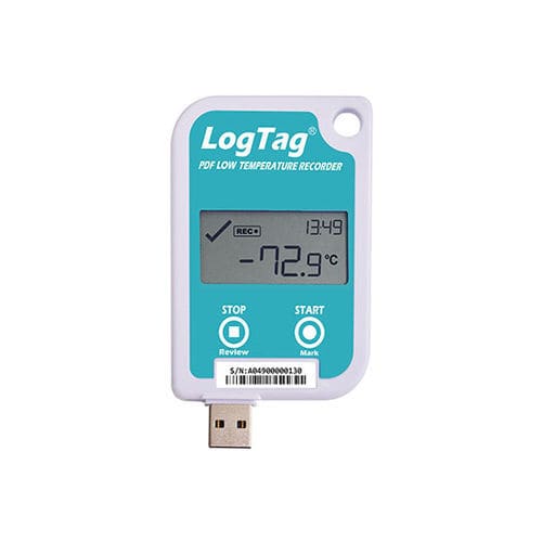 Registratore di dati di temperatura - UTREL-16F - Logtag - per produzioni farmaceutiche / per catena del freddo / USB