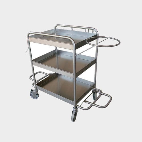 Carrello medico - Rinox S.r.l. - di pulizia / in acciaio inossidabile / 3 ripiani