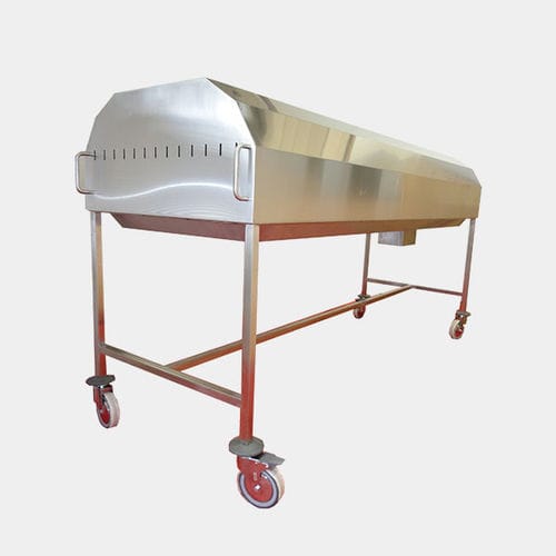 Carrello mortuario per movimentazione - Rinox S.r.l. - manuale / in acciaio inossidabile / di trasporto