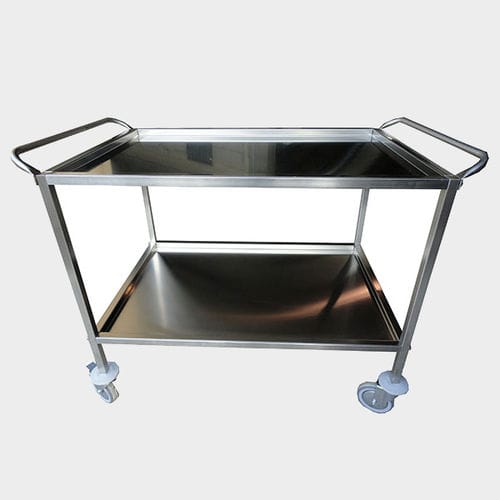 Carrello medico - Rinox S.r.l. - di pulizia / in acciaio inossidabile / 2 ripiani