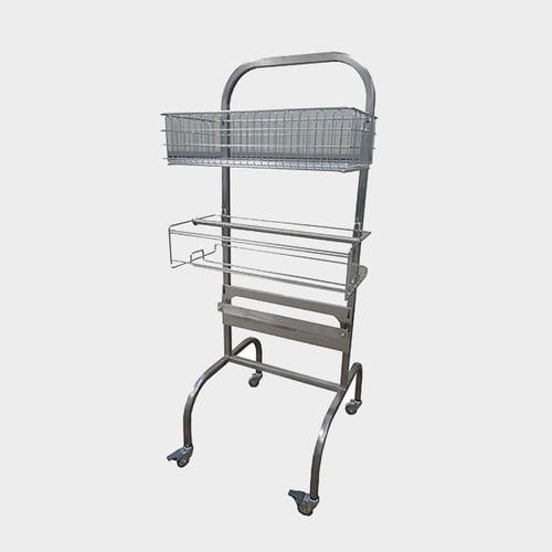 Carrello medico - Rinox S.r.l. - di pulizia / in acciaio inossidabile / con contenitori