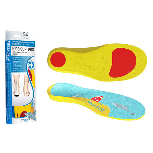 Soletta ortopedica con cuscinetti per tallone - Supi Pro - FootWave™ - con supporto per arco trasversale / pediatrico / per piede piatto