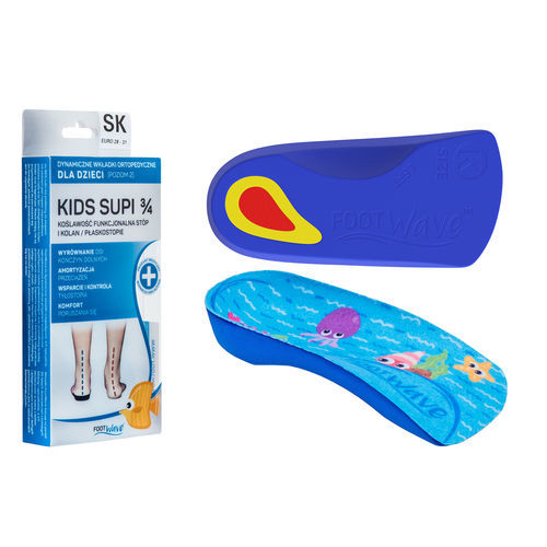 Soletta 3/4 ortopedica con cuscinetti per tallone - SUPI - FootWave™ - pediatrica / per piede piatto