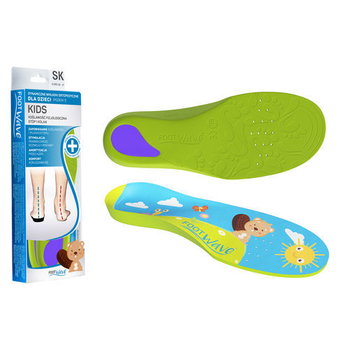 Soletta ortopedica con cuscinetti per tallone - FootWave™ - pediatrico / per piede piatto / per fascite plantare