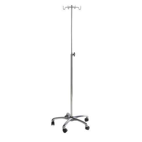 Asta portaflebo con rotelle - 495-U - TOURINOX - 4 ganci / 2 ganci / in acciaio inossidabile