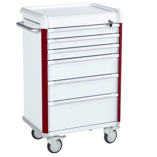 Carrello di emergenza - 50310 - TOURINOX - per uso generale / 5 cassetti / 1 ripiano