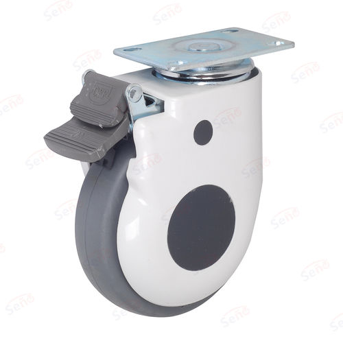 Ruota per letto di ospedale - HB01-01D-125TPR-G - Zhongshan Seño Casters and Wheels Man Co.,Ltd - in polipropilene / con freno / girevole