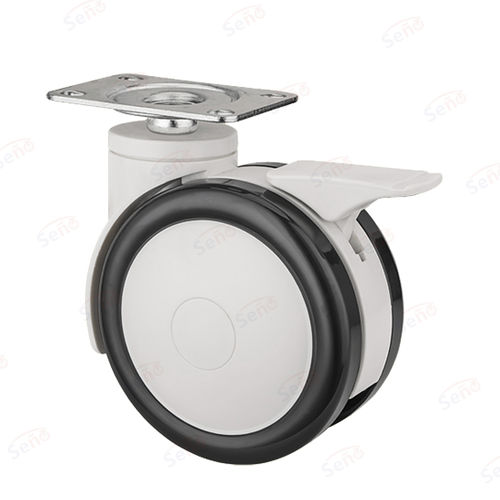 Ruota con freno - ME02-01D-125PUB - Zhongshan Seño Casters and Wheels Man Co.,Ltd - in polipropilene
