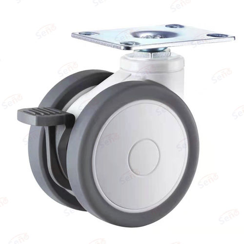 Ruota per carrello medico - ME04-01D-100TPRG - Zhongshan Seño Casters and Wheels Man Co.,Ltd - con freno / girevole