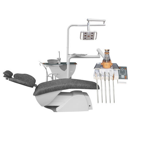 Riunito odontoiatrico con poggiatesta flessibile - ARIA - NEOMED - con sistema di igiene / con portastrumenti / con illuminazione LED