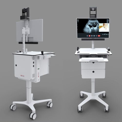 Carrello per telemedicina per videoconferenza - Comitas e- Health - con batteria / con ECG / con stetoscopio