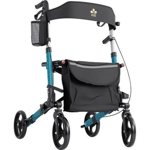 Deambulatore rollator a 4 ruote - ZW8318L - Shenzhen Zuowei Technology - telaio in alluminio / con braccioli / pieghevole
