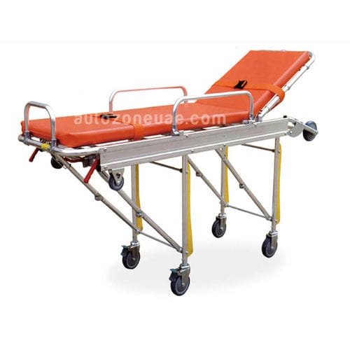 Barella per ambulanze - ATZ-AL004 - AUTO ZONE ARMOR AND PROCESSING CARS L.L.C - pieghevole / con rotelle / con schienale regolabile