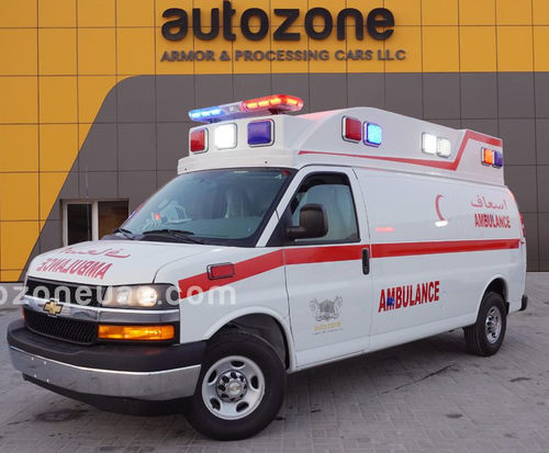 Ambulanza per terapia intensiva - Chevrolet Express - AUTO ZONE ARMOR AND PROCESSING CARS L.L.C - tipo II / con ossigenoterapia / automatica