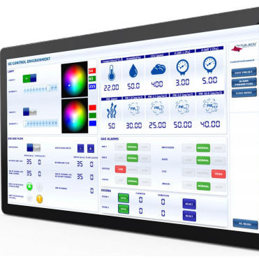 Pannello di controllo di temperatura - Xe Control Environment™ - Techlab Works - di umidità / di pressione differenziale / delle centrali di gas medicali