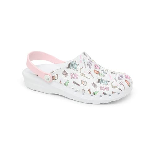 Zoccolo per donna - ODEN PRINT ENFERMERA - Suecos Footwear - impermeabile / antimicrobico / rosa