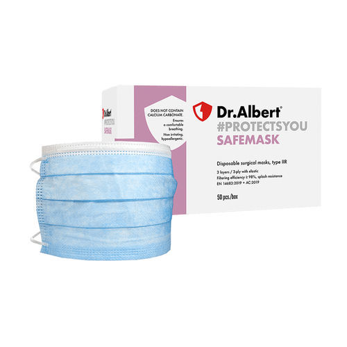 Mascherina chirurgica di tipo IIR - Dr.Albert® - Techtex Ltd Romania - in polipropilene / senza fibra di vetro / per adulti