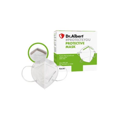 Mascherina di protezione FFP2 - Dr.Albert® - Techtex Ltd Romania - in polipropilene / senza fibra di vetro / senza valvola