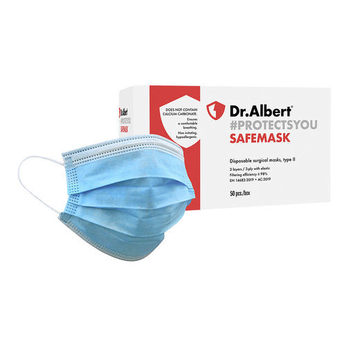 Mascherina chirurgica di tipo II - Dr.Albert® - Techtex Ltd Romania - in polipropilene / senza fibra di vetro / per adulti