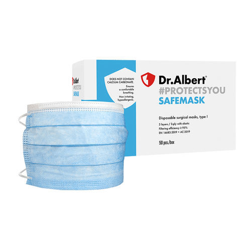 Mascherina chirurgica di tipo I - Dr.Albert® - Techtex Ltd Romania - in polipropilene / senza fibra di vetro / per adulti