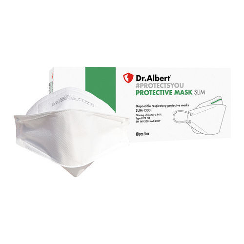 Mascherina di protezione FFP2 - Dr.Albert® - Techtex Ltd Romania - in polipropilene / senza fibra di vetro / senza valvola