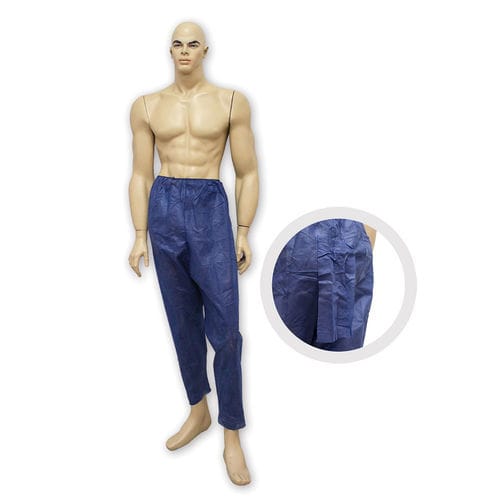 Pantalone medico unisex - 90087 - Telkar Cevre Saglik Endustriyel Plastik San. ve Tic. .A.Ş. - monouso / in tessuto non tessuto / blu