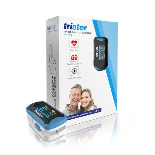 Pulsossimetro da dito - 810011081130 - Trister - medico / OLED / blu