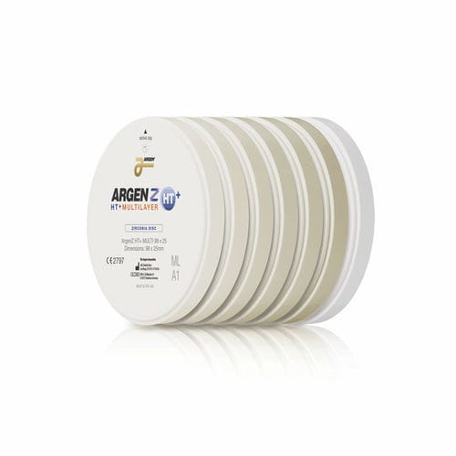Materiale odontoiatrico in zircone - ArgenZ™ HT+ - Argen - per ricostruzione dentale / solido / traslucido