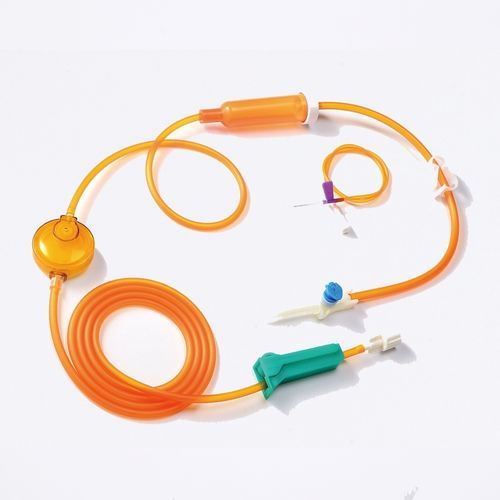 Set di infusione con camera di gocciolamento - SYQ-BG - Zhejiang Runqiang Medical Instruments - con rubinetto / resistente alla luce / con filtro per la prevenzione della contaminazione da particelle