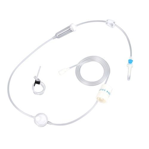 Set di infusione con camera di gocciolamento - SYQ-WT - Zhejiang Runqiang Medical Instruments - con rubinetto / con filtro per la prevenzione della contaminazione da particelle / con valvola emostatica