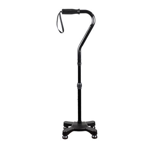 Bastone da passeggio con impugnatura fuori asse - HQ358L - Zhongshan Hanqi Medicalequiment Technology - quadripode / pieghevole / ad altezza regolabile