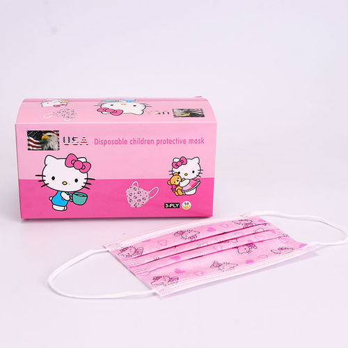 Mascherina chirurgica pediatrica - Rongbo Medical - rosa / a tre strati / monouso