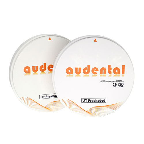 Materiale odontoiatrico in zircone - UT Preshaded - Audental Bio-Material Co., Ltd - per ponti dentali / per corone dentali / per inlay