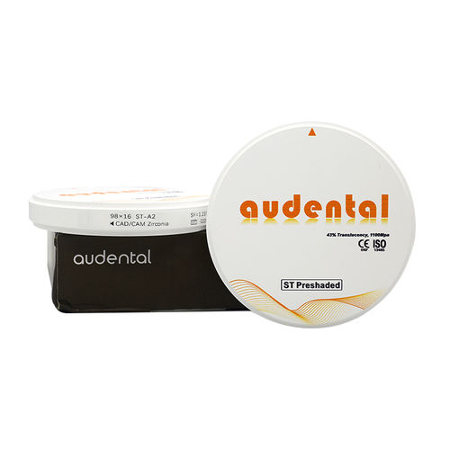 Materiale odontoiatrico in diossido di zirconio - ST Preshaded - Audental Bio-Material Co., Ltd - per ponti dentali / per corone dentali / per inlay