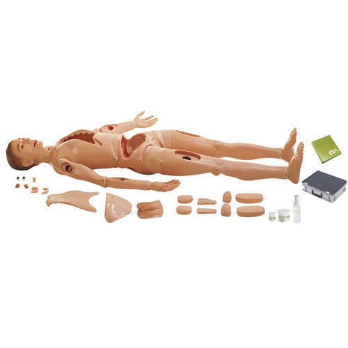 Manichino didattico per assistenza generale - CLA 3 - Coburger Lehrmittelanstalt - per iniezioni / per tracheotomia / per perfusione